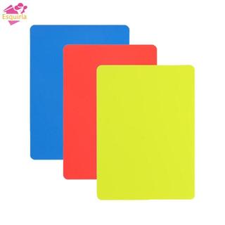 Thẻ trọng tài bộ thẩm phán chất liệu PVC màu đỏ, vàng, xanh