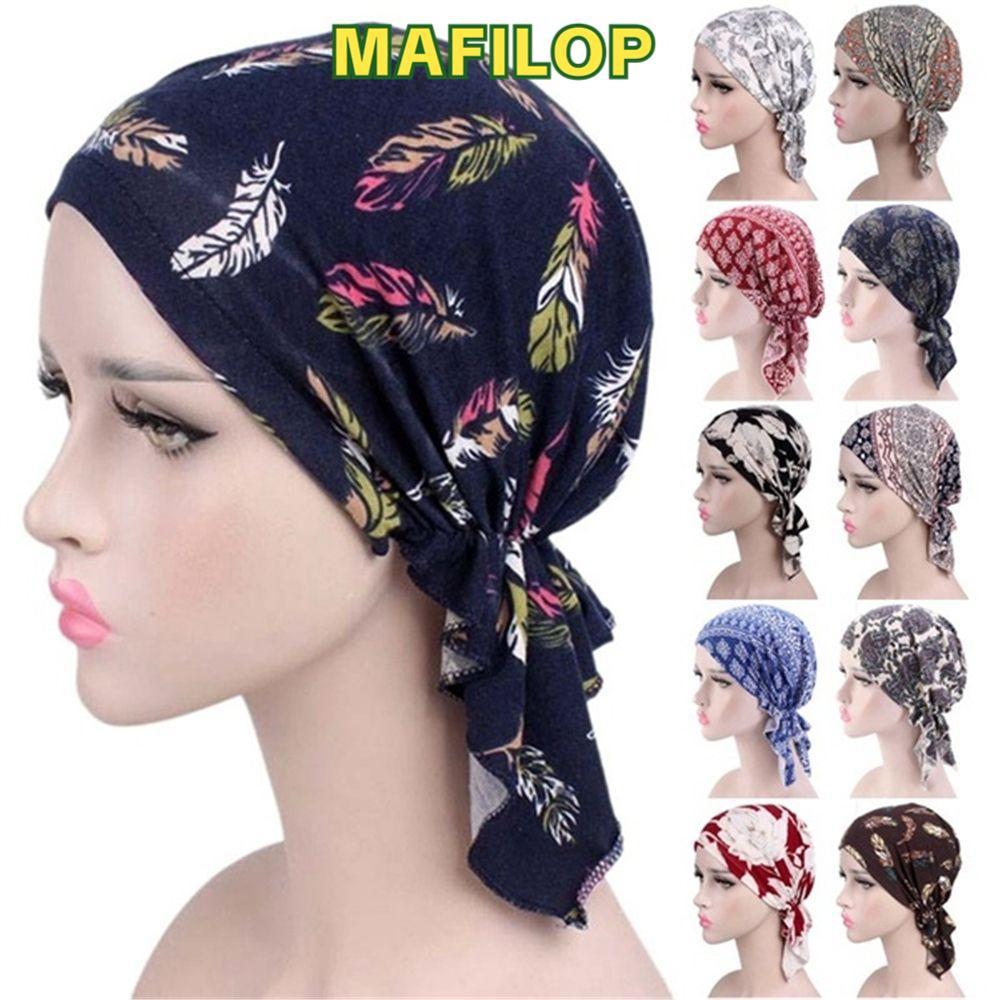 MAFILOP Mũ Turban Nữ Ruffle Beanie Cancer Chemo Hat
