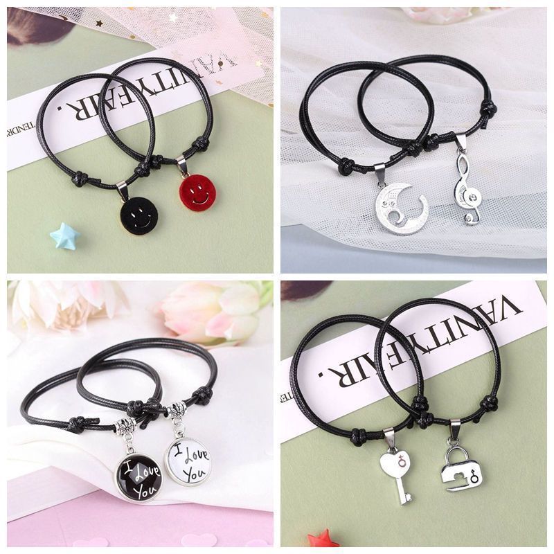 ((Mới) Một Cặp Đôi Vòng Tay Cặp Đôi Quà Tặng Cặp Đôi Vòng Tay Bạn Gái Vòng Tay Hai Người Tình Yêu Đư