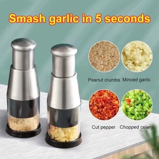 Dụng Cụ Băm Tỏi Bằng Inox 304 - Dụng Cụ Nghiền Tỏi, Nghiền Ớt Bằng Tay Bằng Thép Không Gỉ H196