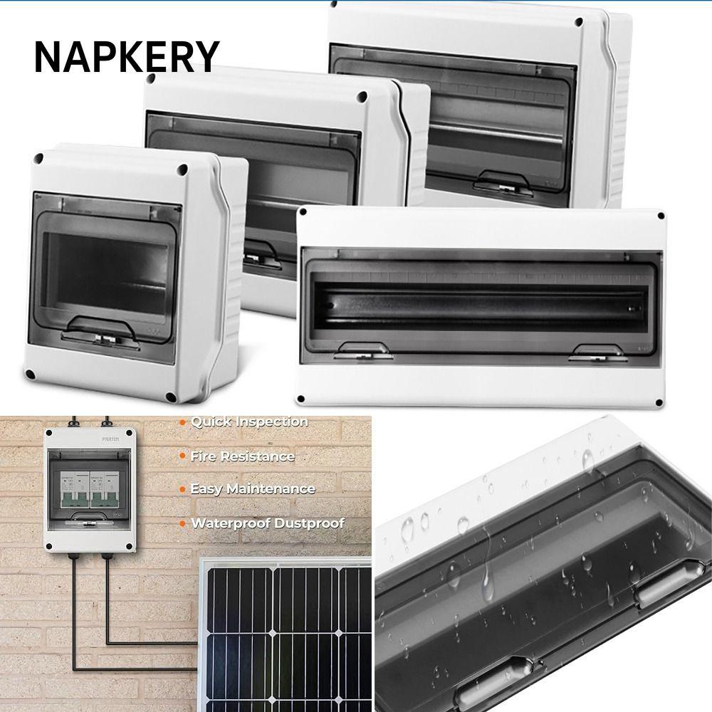 Hộp phân phối NAPKERY, Ổ cắm bảo vệ IP65 Hộp nối điện, Treo tường 3 / 5 / 8 / 12 / 18Ways Vỏ cắm điệ