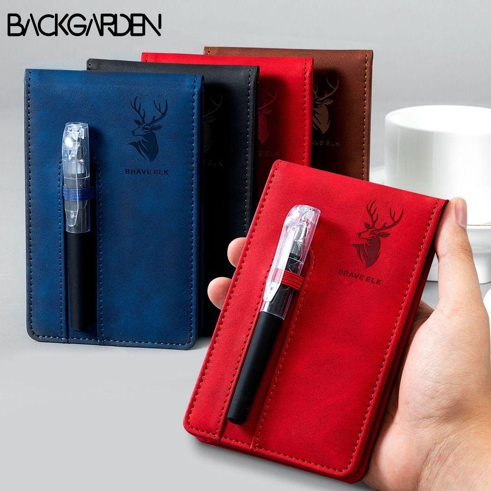 Sổ tay bỏ túi BACKGARDEN, Bao da A7 Sổ tay A7, Miếng ghi nhớ dòng ngang Portbale Kinh doanh