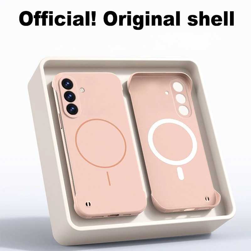 Từ Tính Không Khung Chống Sốc Dành Cho Samsung Galaxy A57 A37 A17 Sạc Không Dây Mờ Siêu Mỏng Cứng PC