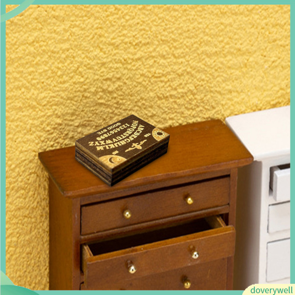 [doverywell] Bảng Ouija thu nhỏ Trang trí bằng gỗ độc đáo Bảng tinh thần cầu cơ thu nhỏ cổ điển có n