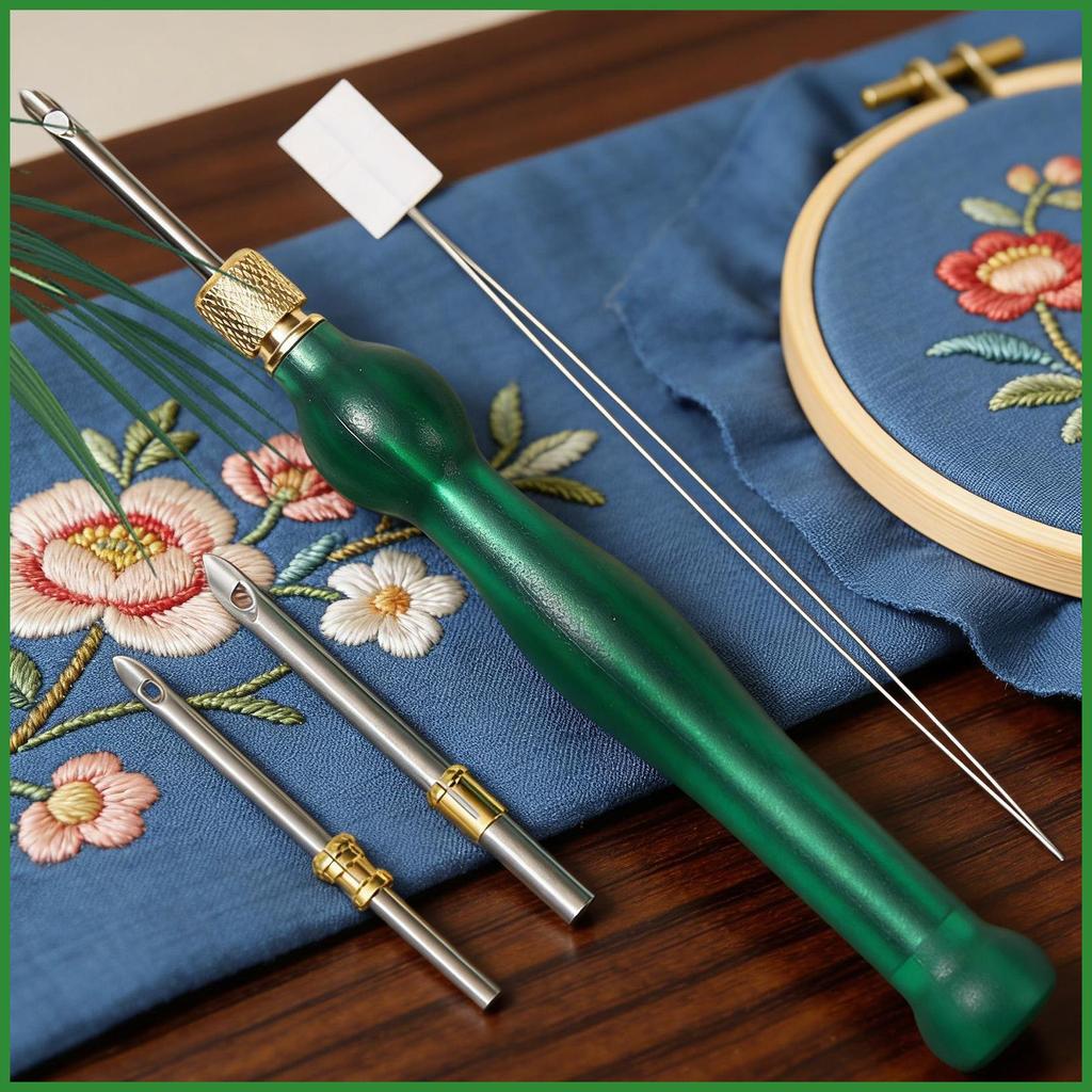 Punch Needle Tool Thread Hooking Pen Tool Crafting Punch Needle để thêu Dệt nỉ Thủ công Nhà micorevn