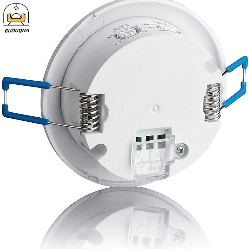 GUOUQNA AC 220-240V LED PIR Máy dò hồng ngoại IR Cảm biến chuyển động trần nhúng cảm biến cảm ứng ké