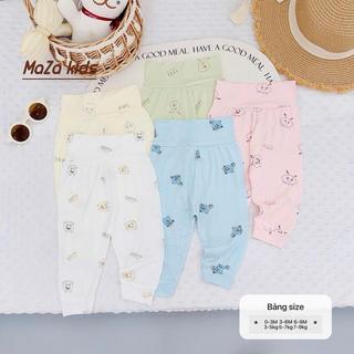 Combo 3 và 5 quần dài MAZA cạp cao chất petit cho bé sơ sinh 0-9m MZ.QD334