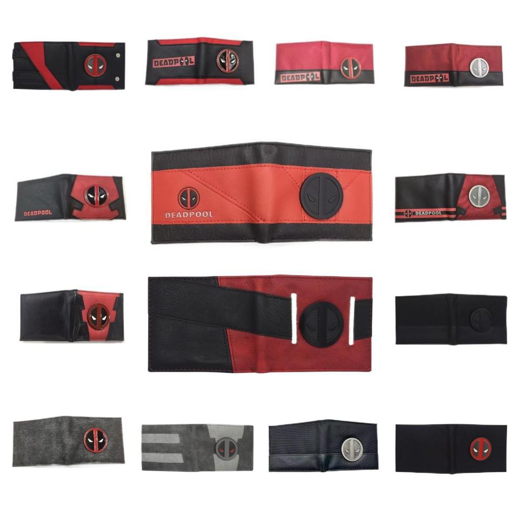 Spot Goods#Deadpool Superhero Series Short Wallet  Deadpool Little Rascal Multi-card Slot Coin Purse