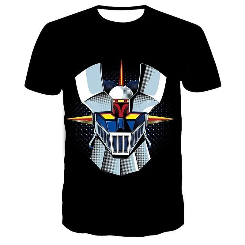 Mazinger Z Robot 3D In Áo Thun Oversize Anime Dạo Phố Áo Tay Ngắn