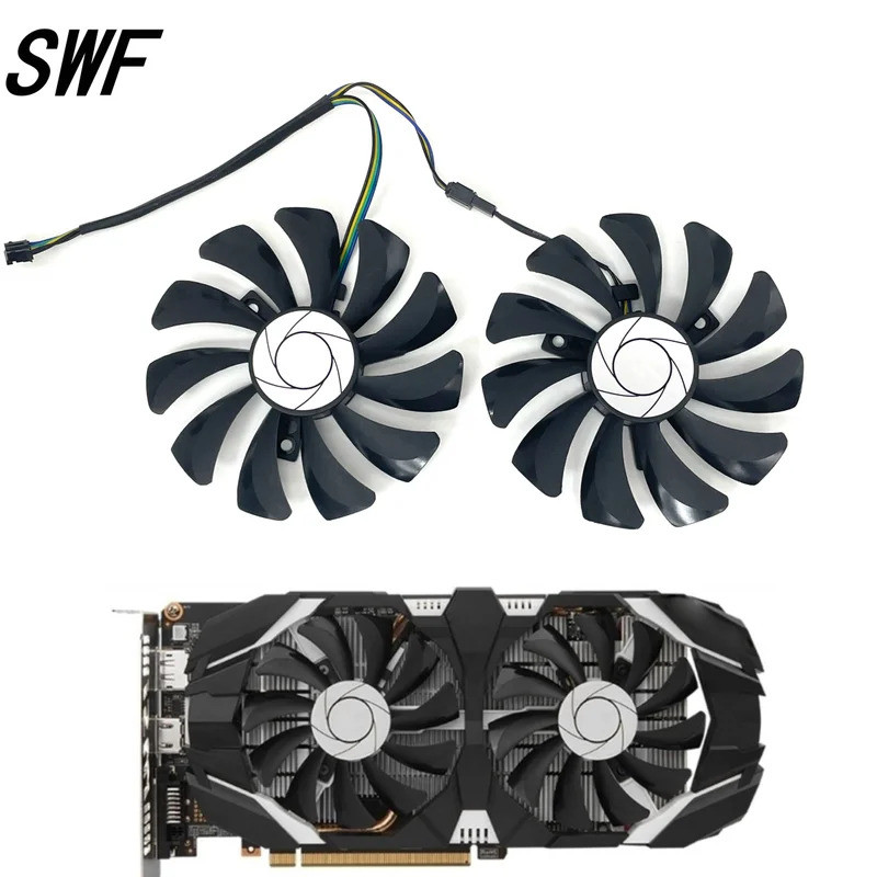 Mới 2 Cái / bộ 85MM HA9010H12F-Z 4Pin GPU Quạt Làm Mát Cho MSI GTX 1060 OC 6G GTX 960 P106-100 P106 