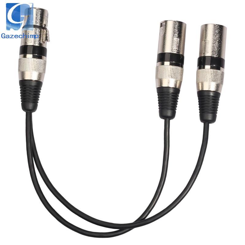 XLR Micro Splitter Dây 1 Nữ Đến 2 Nam Cân Bằng Cáp Miếng Dán Bộ Chuyển Đổi Âm Thanh Cho Hệ Thống Âm Thanh Rạp Hát Tại Nhà