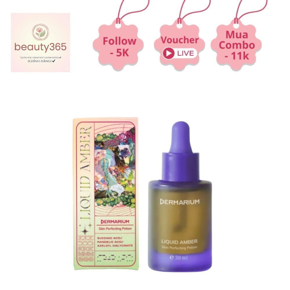 Serum Dermarium Liquid Amber tinh chất kiềm dầu, giảm viêm, hạn chế thâm mụn 10ml, 30ml