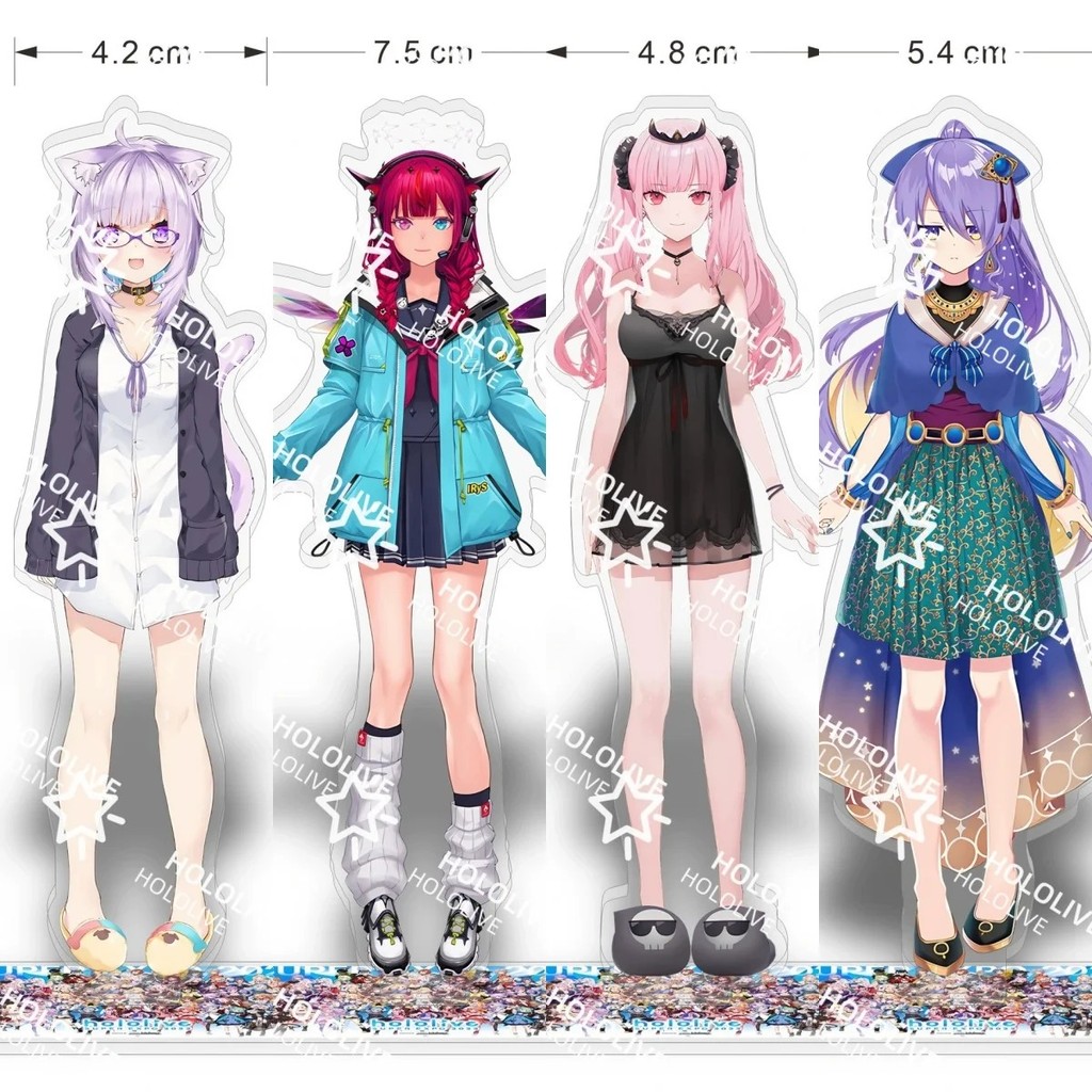 Standee Hololive Mô Hình Anime Mica Acrylic Trang Trí Bàn Học Vtuber Okayu Mori Calliope Moona IRyS 