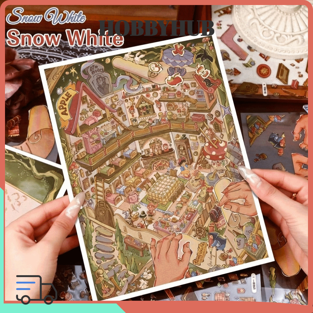 HOBYHUB DIY Cabin Scene Sticker Fairy Tale World Creative Play