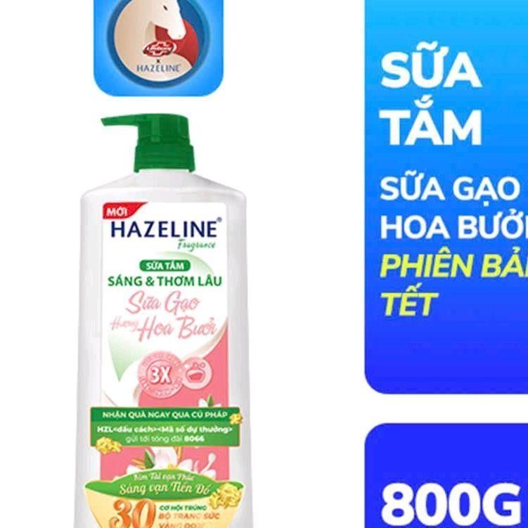 Sữa tắm Hazeline sữa gạo 800ml