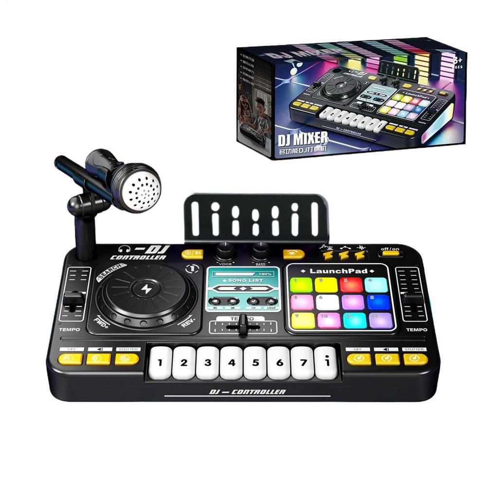 Kids DJ Mixer Piano Keyboard Portable USB Charging With Lights DJ Learning Keyboard Mixer Digital Au