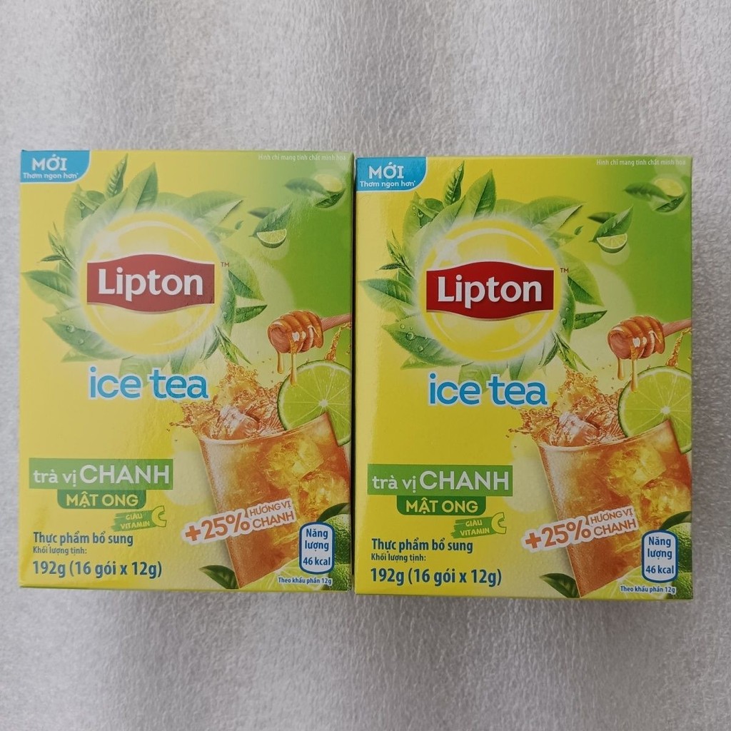 Trà đá Lipton Việt Nam Đá Lipton Trà đen Trà chanh Uống liền 192g / 16 Gói * 12g03.23