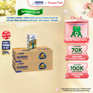 Bộ 2 Thùng 36 Hộp Sữa Pha Sẵn NESTLÉ NUTREN JUNIOR Thụy Sĩ Công Thức BIG Tăng Trưởng 110ML