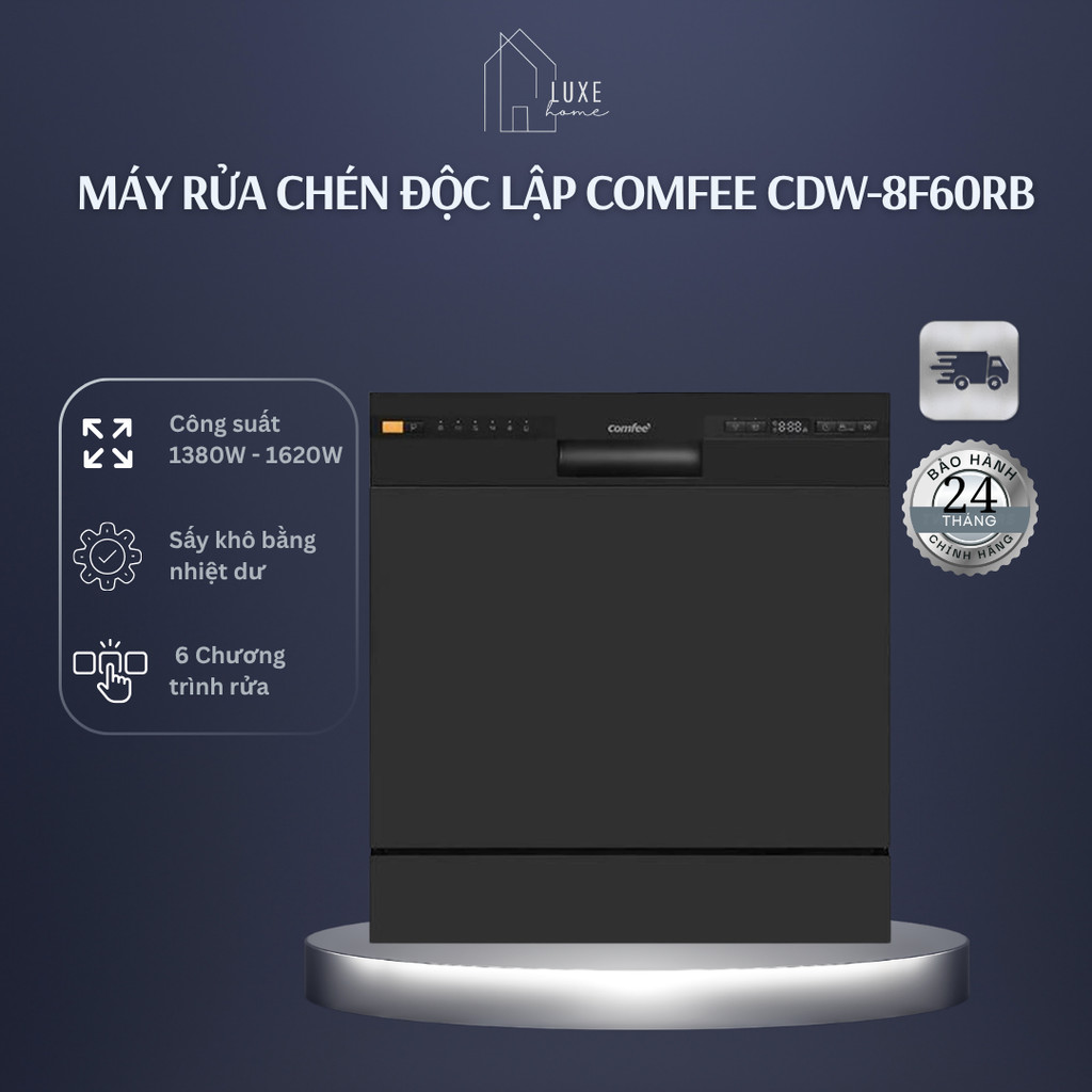 Máy rửa chén độc lập Comfee CDW-8F60RB - Bảo hành 24 tháng
