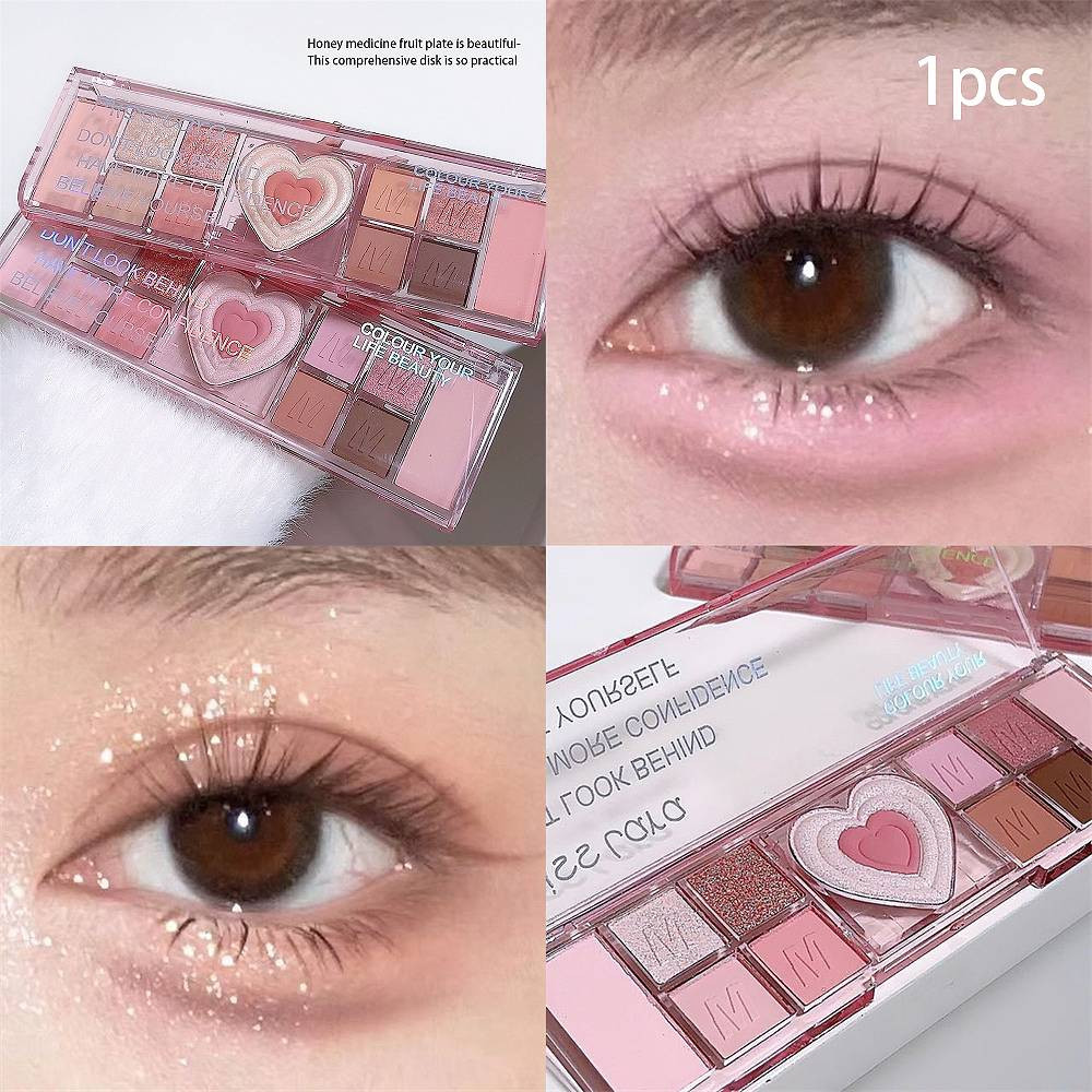 KK Beauty Eyeshadow Palette Highlighter Blush color Pop chống thấm nước Trang điểm mắt chống mồ hôi