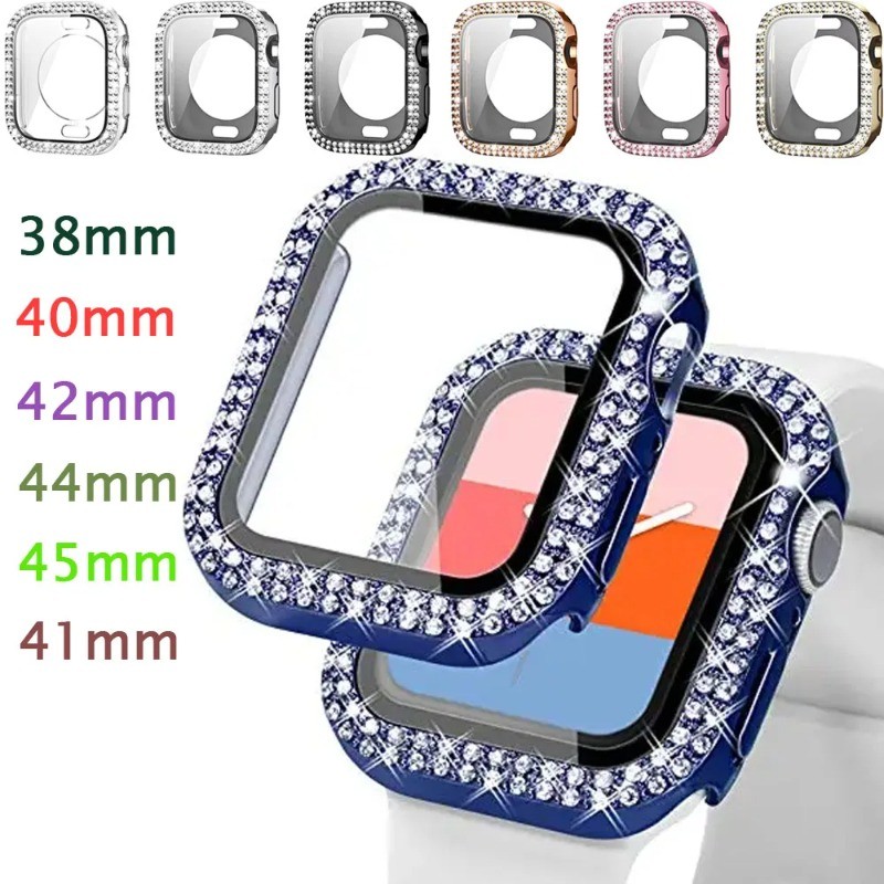 Ốp Đồng Hồ Cho Apple Watch ultra3 ultra2 Ultra PC Vỏ Kim Cương + Kính Cường Lực Bảo Vệ Màn Hình Cho 