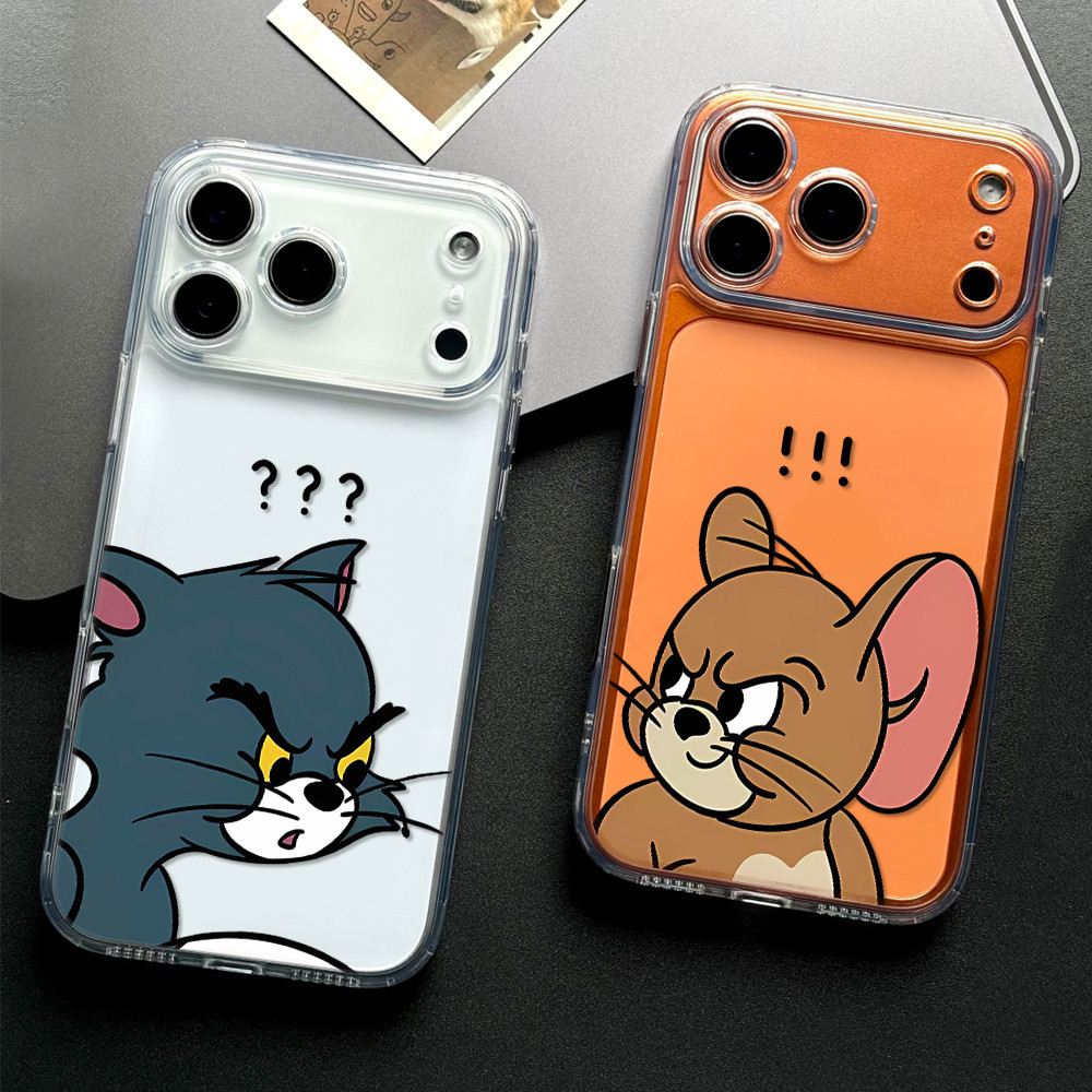 Ốp điện thoại Tom And Jerry Money cho iPhone 17 16 15 14 13 12 11, phụ kiện cặp đôi, vỏ silicon tron