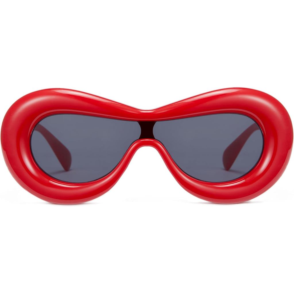 Kính râm hình bầu dục Cyxus Y2K khung dày màu kẹo ngộ nghĩnh