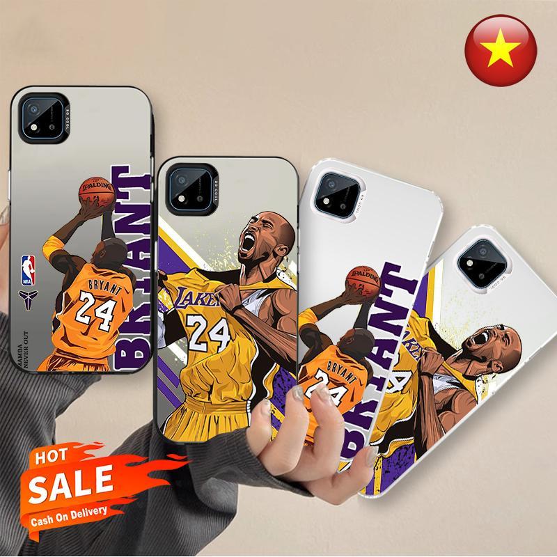 Tương thích với Ốp điện thoại chống sốc cứng IMD Kobe Bryant Matte cho Realme C20 C20A C11 2021 IMD 