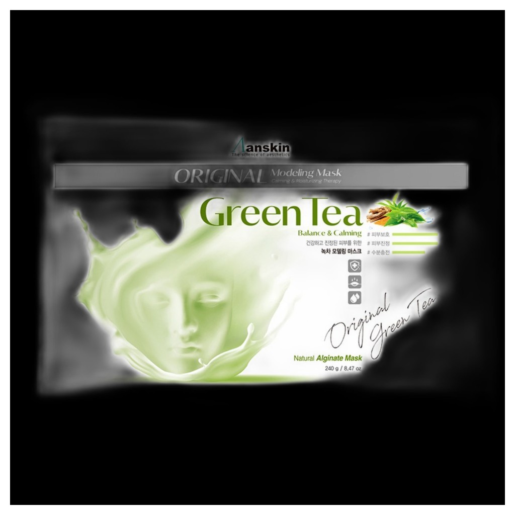 [anskin] Mặt nạ mô hình trà xanh nguyên bản, 240g, 1 mặt nạ mô hình Hàn Quốc / Thành phần tự nhiên c