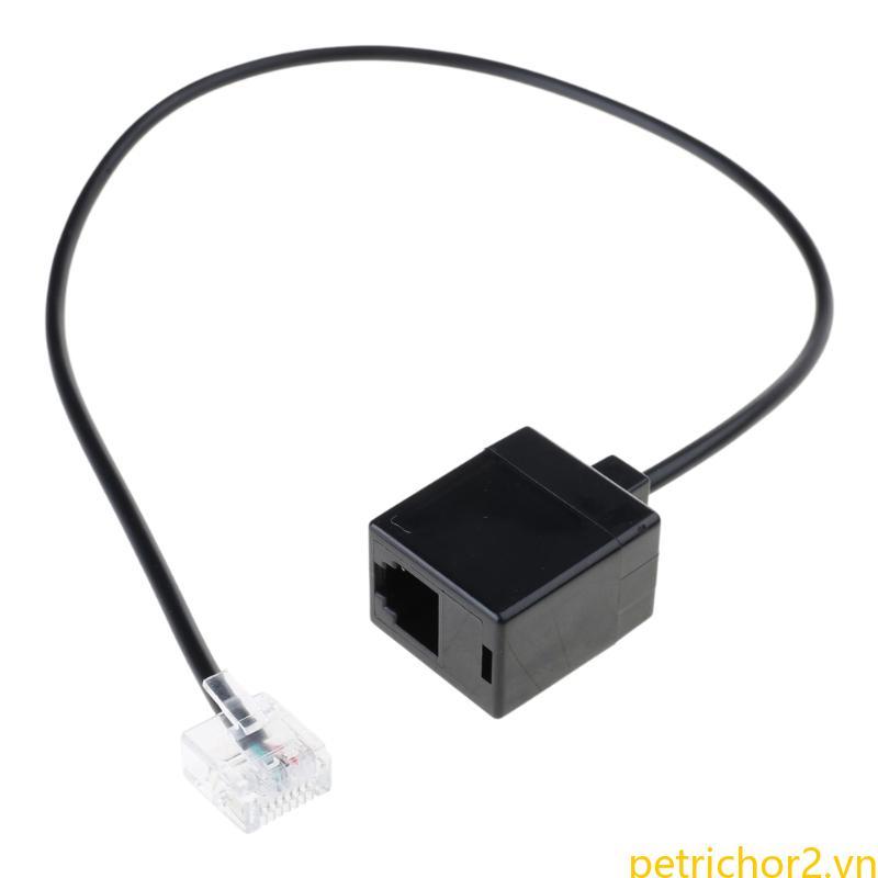 PET RJ11 6P4C Nữ Sang Ethernet RJ45 8P8C Nam Adapter RJ45 Sang RJ11 Cáp Chuyển Đổi