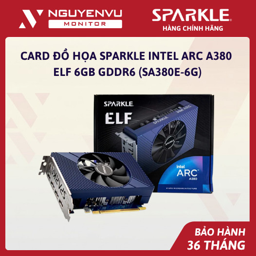 [Full Vat] Card Đồ Họa SPARKLE Intel Arc A380 ELF 6GB GDDR6 (SA380E-6G) - Bảo Hành 36 Tháng