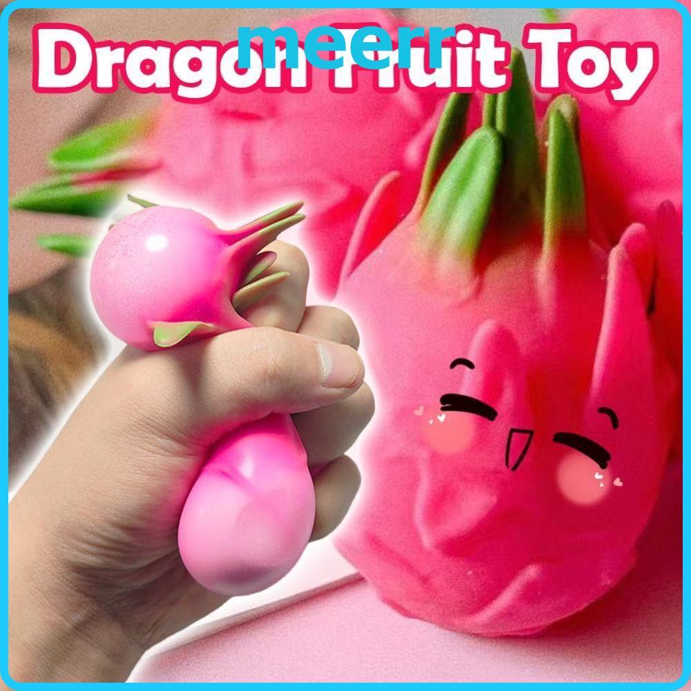 MEERR Dragon Fruit Squishy Pinch Le, Thư giãn tay Giảm căng thẳng Dragon Fruit Squishy Toy, Quà tặng