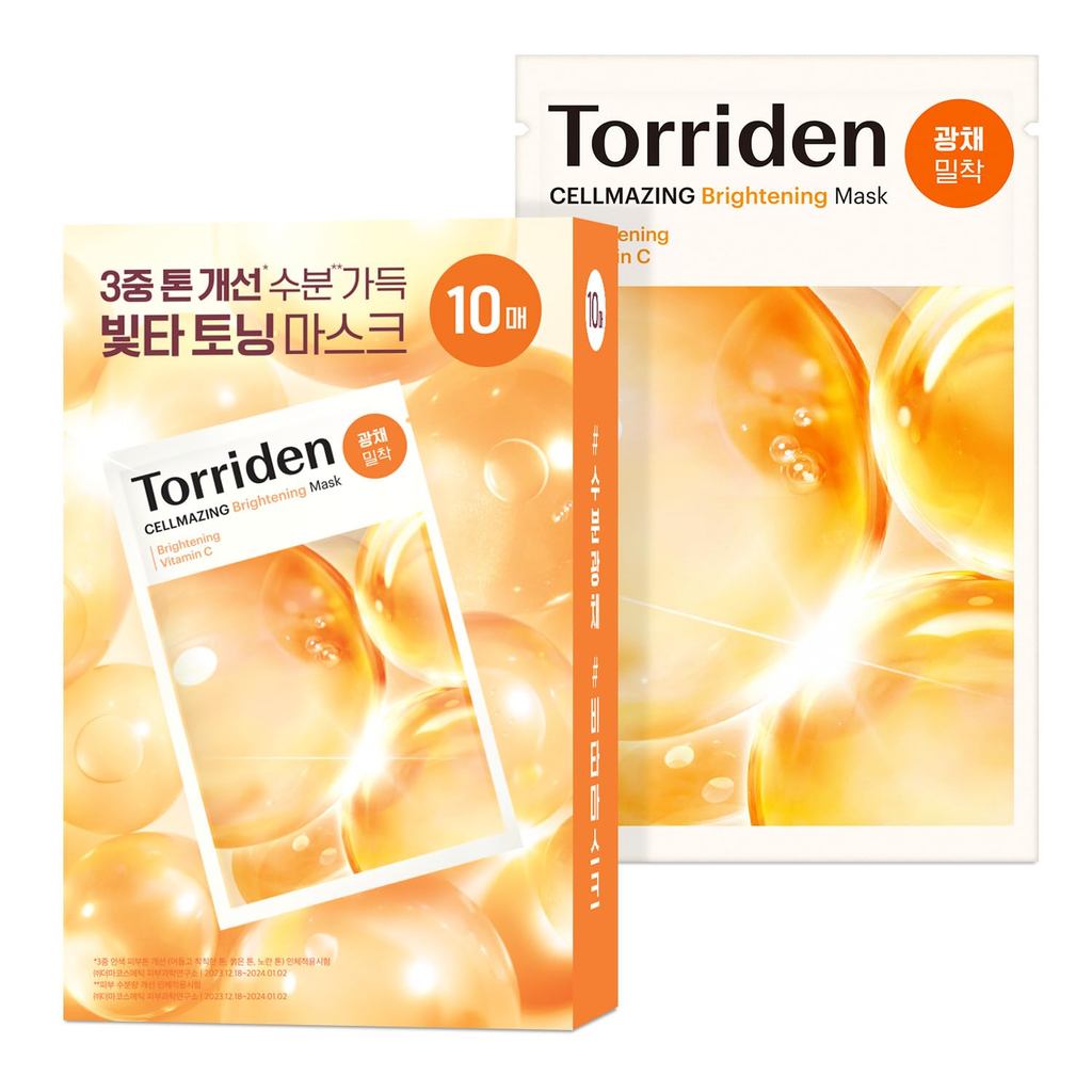 TorridenCELLMAZINGVitaCFacialMask (10 tờ)|Radiance & GlowBoostingHàn QuốcSheetMask|Cải thiệnOverallT