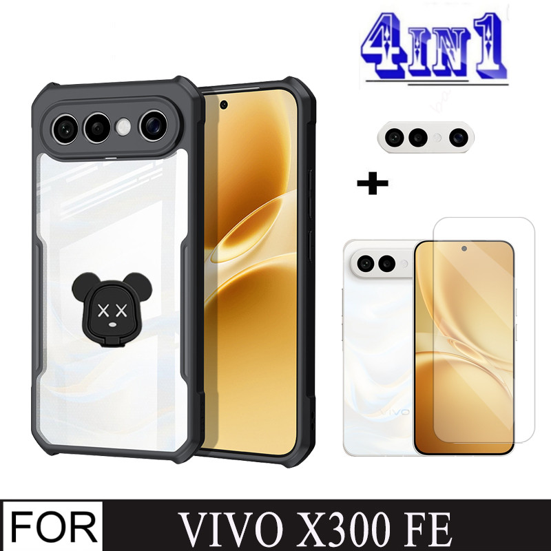 Ốp điện thoại chống sốc 4in1 Vivo X300FE cho Vivo X200FE V70 FE V70 V70 Elite HD Kính cường lực + Ph