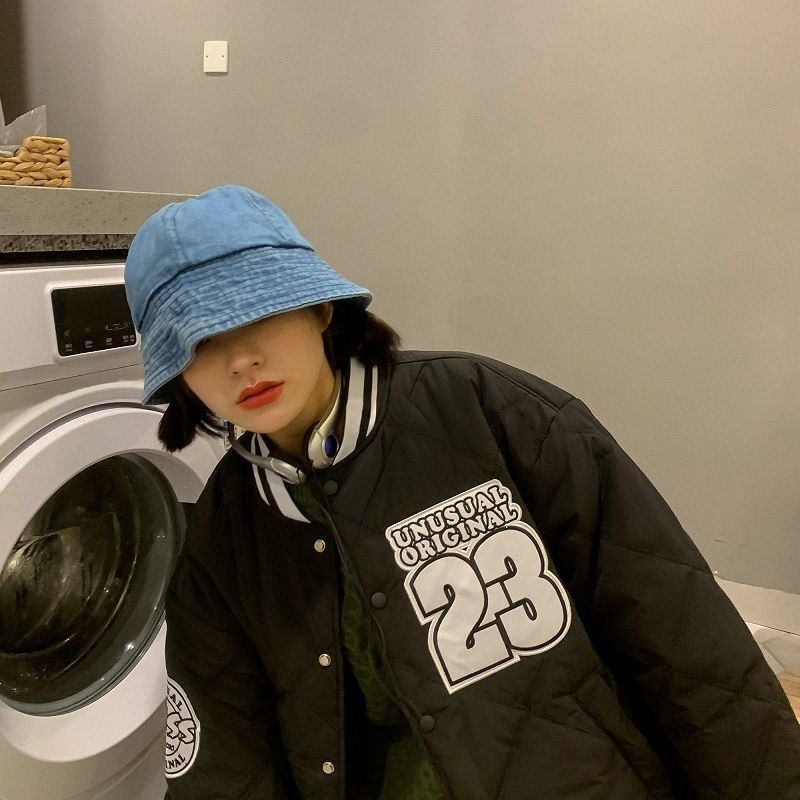 Phiên Bản Hàn Quốc Áo Khoác Đệm Ấm Áp Hợp Thời Trang Cotton ins Đồng Phục Bóng Chày Nữ Sinh Mùa Đông