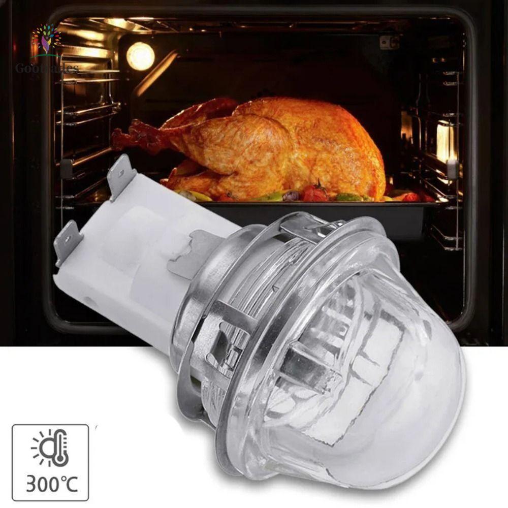 Giá đỡ đèn lò nướng GOOTARDES, Giá đỡ đèn chiếu sáng E14 25W, Đế gốm bền Kính cường lực đầu tròn Nắp