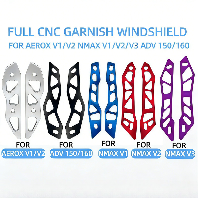Một Cặp Kính Chắn Gió Trang Trí CNC Full Cho Aerox V1 / V2 / V3 Nmax V1 / V2 / V3 Nmax Turbo Adv 150