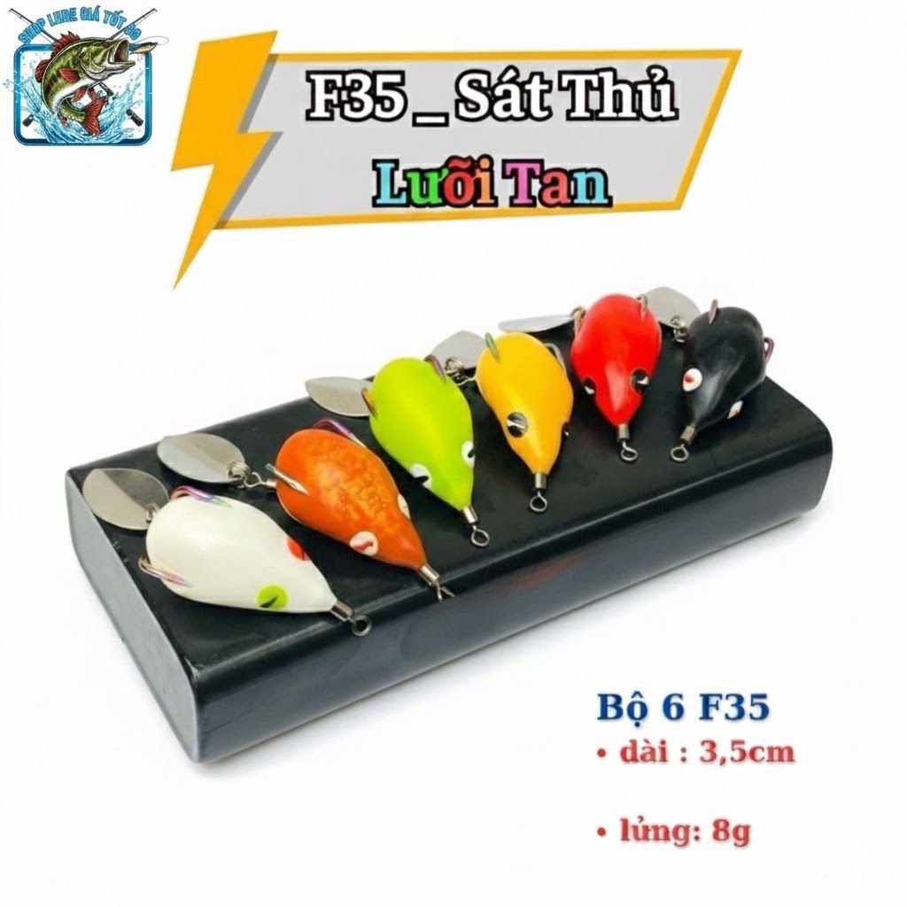 Nhái Hơi F35 Mini 3.5cm 8g – Mồi Lure Cao Cấp, Siêu Nhạy Cá