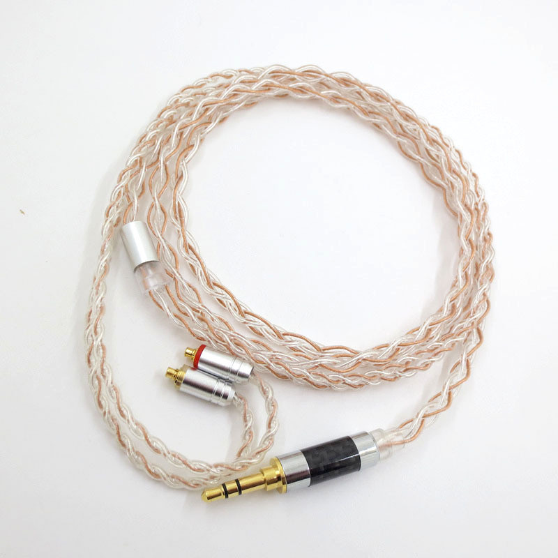 Nhà sản xuất Dây mạ bạc OCC MMCX SE215 535 N3AP Cáp tai nghe màu xám vàng 0,78 2PIN [yfy]