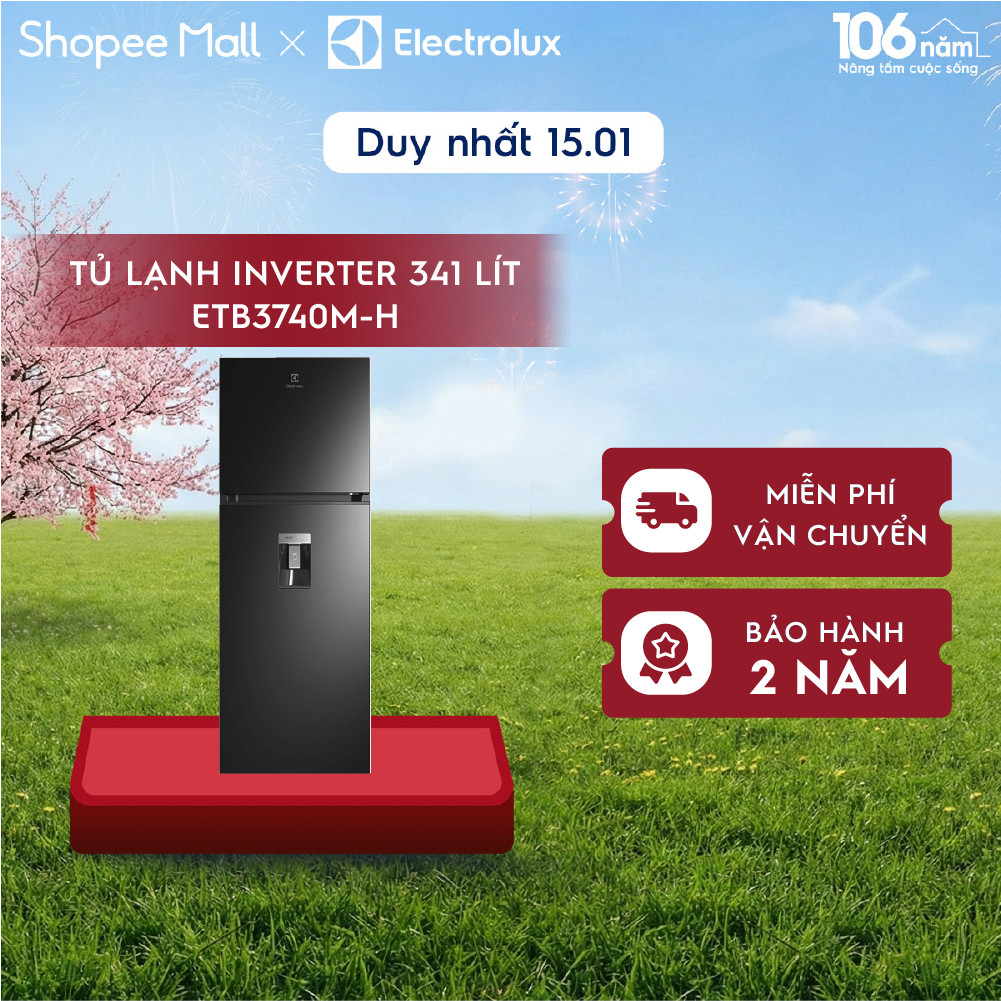 Free giao hàng - Tủ lạnh Electrolux ngăn đá trên UltimateTaste 300 341L ETB3740M-H - Ngăn đông mềm