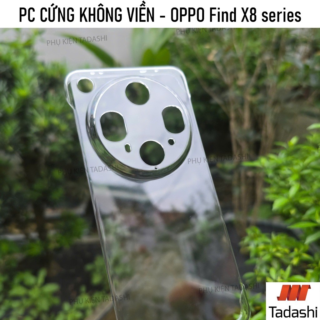 Ốp Lưng KHÔNG VIỀN OPPO Find X8 Ultra/ Find X8s/ X8s+, OPPO Find X8 Trong Suốt Không Ố Vàng, Nhựa PC