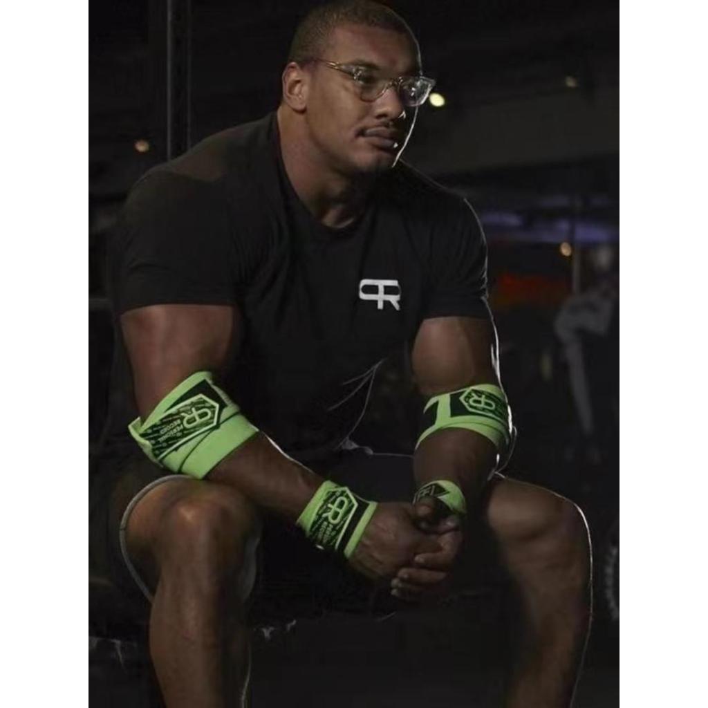 Spot Goods#Men's Fitness Wrist and Elbow Support Compression Wrap Weightlifting Bench Press Professi