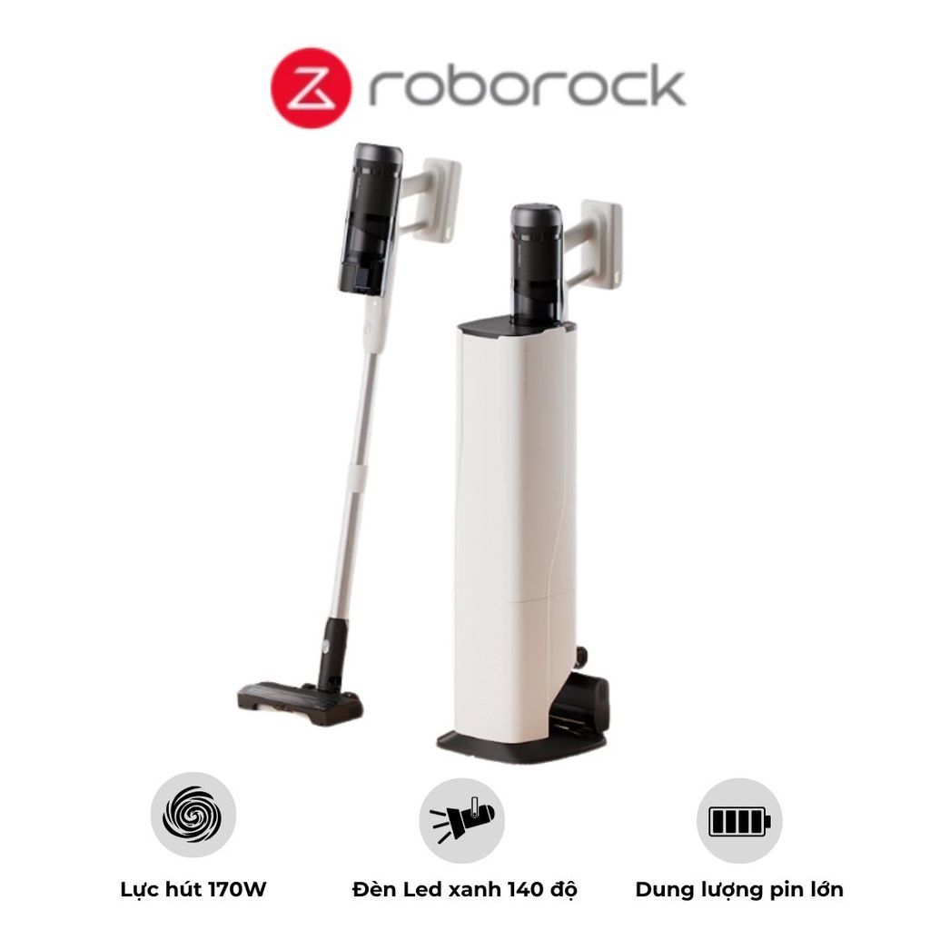 Máy hút bụi cầm tay Roborock H60 Hub Pro - Dock Tự Đổ Bụi Thông Minh - Chính Hãng