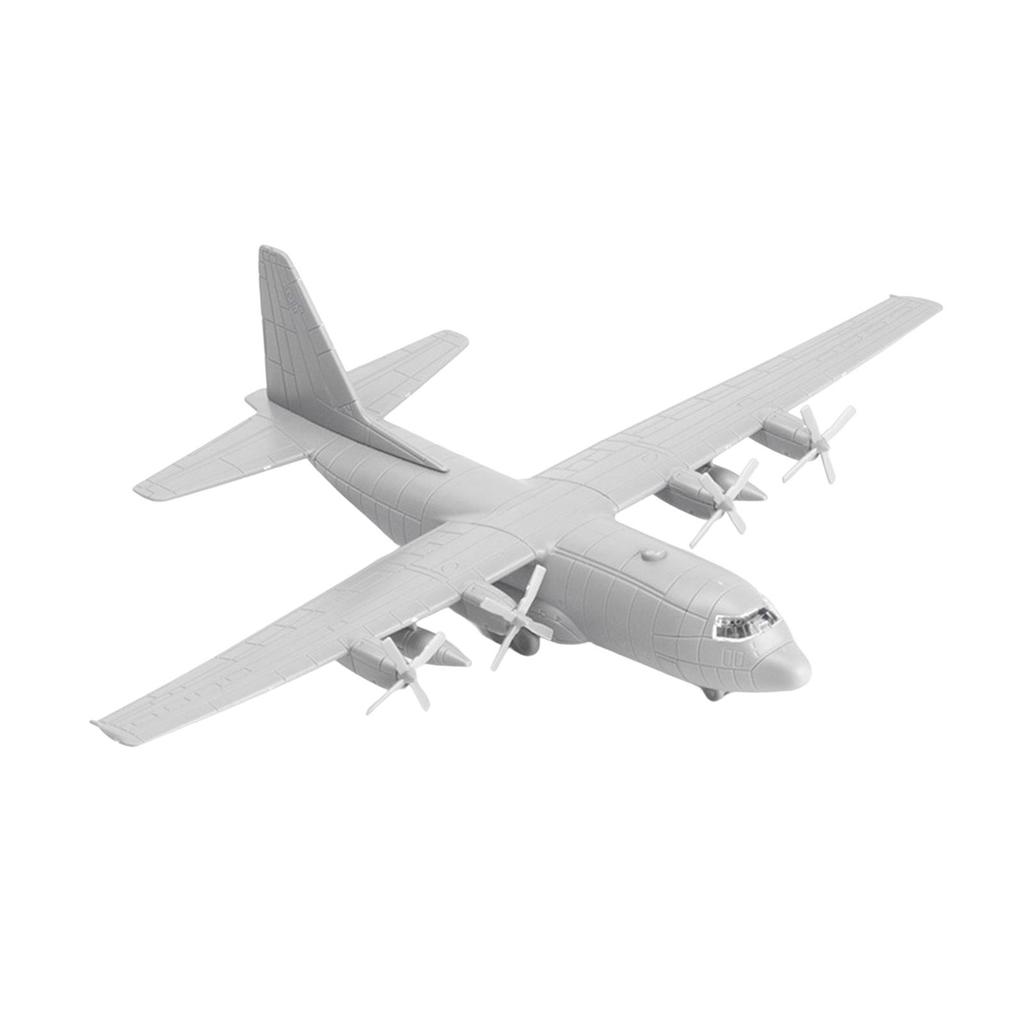 1 / 144 Máy Bay Vận Chuyển Mô Hình Máy Bay Đồ Chơi 4D Lắp Ráp Mô Hình US C130 Thu Nhỏ