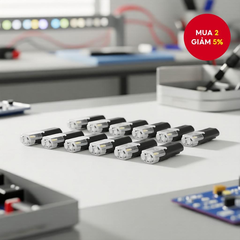 Đầu nối dây điện nhanh 2 chân 2 chiều, tiếp điểm đồng, không cần tước dây, dùng cho dây AWG 18-22