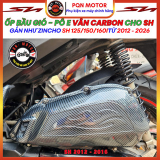 Bầu Gió (Pô E) SH 2012–2026 – Sơn Airbrush, Vân Carbon Đẹp Bền, Lắp Chuẩn Cho SH 125i 150i 160i