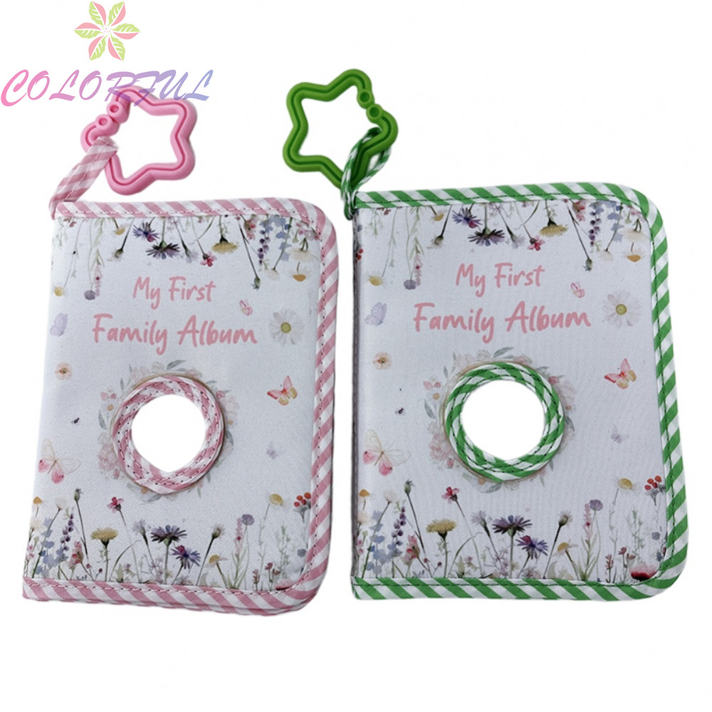 【COLORFUL】Baby Photo Album 14x18cm 17 Pages 4x6 Size with Built in Mirror for Playtime Fun