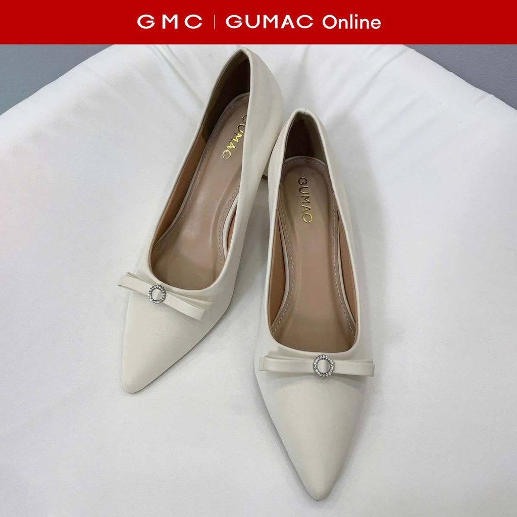 [MUA 2 GIẢM 25K] Giày cao gót đính nơ cách điệu thời trang GUMAC GF12071