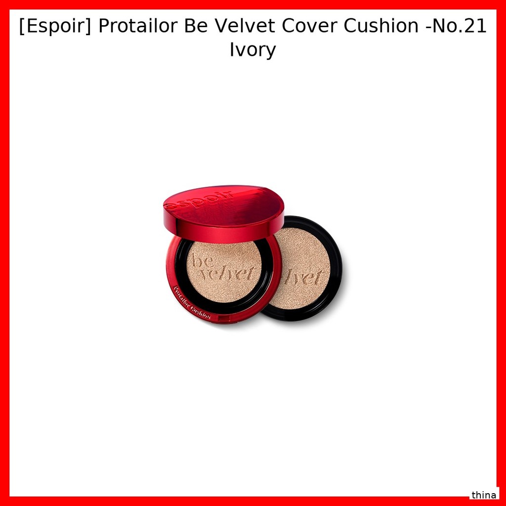 [Espoir] Protailor Be Velvet Cover Cushion -No.21 Ivory / Korean Cushion / Velvet Finish / 100% Auth