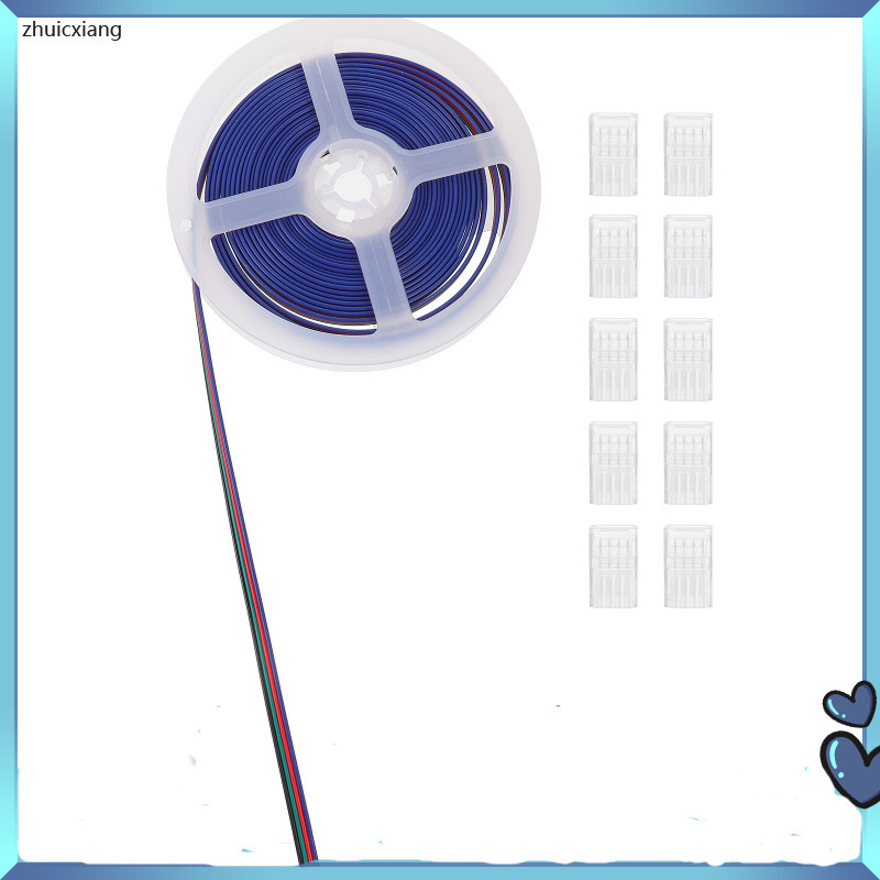 10 Cái Dễ Dàng Lắp Đặt Đầu Nối Dải LED 4 Pin Các Loại Màu Sắc Cho Dây Đèn LED Rgb Sử Dụng zhuicxiang